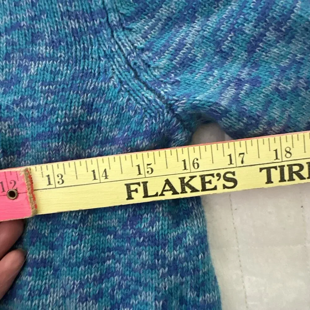Mini Boden Sweater Kids 13-14Y Blue Turquoise Twist Crewneck Wool Alpaca Blend